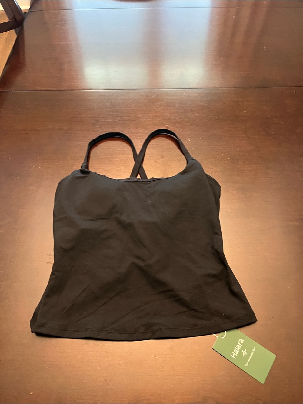 HALARA Black Crossback Bandeau Tank